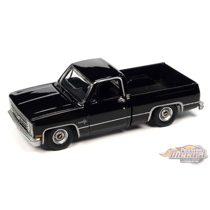 1985 Chevy Silverado Pickup Tk in Gloss Black - Auto World - 1/64 ...