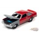 1976 Plymouth Road Runner Bright Red and Primer Gray - Project in Progress - Johnny Lightning 1/64 - JLSP233 B Passion Diecast