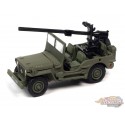 Willys Jeep MB 1973 Godzilla contre Megalon dans Olive Drab - Johnny Lightning 1/64 - JLSP314