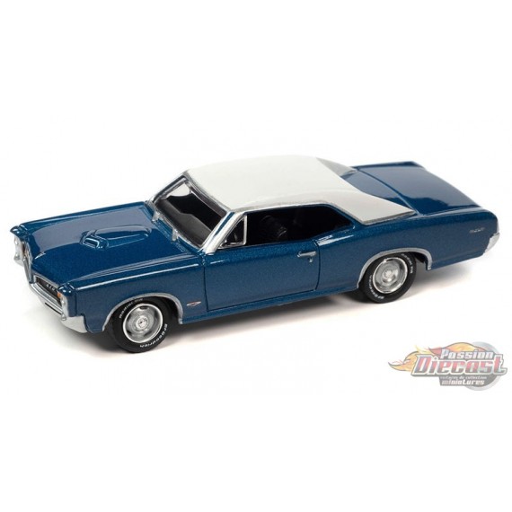 1966 Pontiac GTO en bleu barrière - Johnny Lightning 1/64 - JLSP325 A Passion Diecast