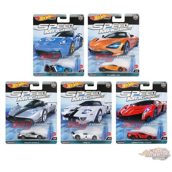 Hot Wheels - Car Culture - 1:64 - 2023 Speed Machines - Assortment A - Set Of 5 Cars - FPY86-959A -  Passion Diecast