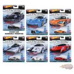 Hot Wheels - Car Culture - 1:64 - 2023 Speed Machines - Assortiment A - Ensemble De 10 Voitures - FPY86-959A