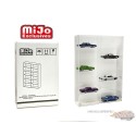 Display Case murale en plastique 1:64 pour 12 voitures Version arrière blanche avec couvercle - Mijo Exclusive 1/64 - MJ08012WH