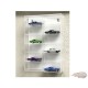 Showcase 1:64 12-Car Display Case Wall Mount Plastic White Back Version With Cover - Mijo Exclusive 1/64 - MJ08012WH