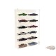 Showcase 1:64 12-Car Display Case Wall Mount Plastic White Back Version With Cover - Mijo Exclusive 1/64 - MJ08012WH