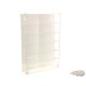 Showcase 1:64 12-Car Display Case Wall Mount Plastic White Back Version With Cover - Mijo Exclusive 1/64 - MJ08012WH