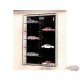 Display Case murale en plastique 1:64 pour 12 voitures Version arrière noir avec couvercle - Mijo Exclusive 1/64 - MJ08012BK