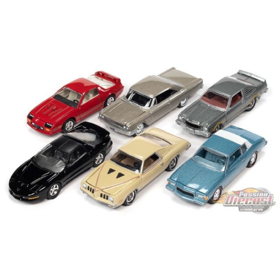 Muscle Cars USA 2021 Release 4 Version B (6 cars set ) Johnny Lightning  1:64 - JLMC028 B - Passion Diecast