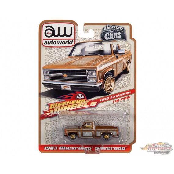 1983 Chevrolet Silverado Lowrider Limited 2 496 pièces - Or - Exclusivités HOC - Auto World - 1/64 - CP7959