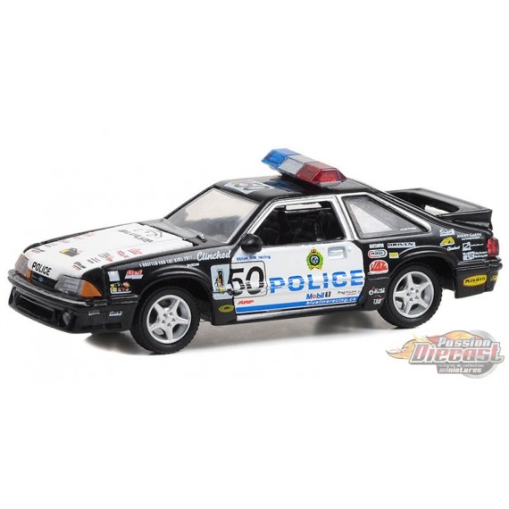 Edmonton Police, Alberta, Canada - 1993 Ford Mustang LX - Hobby Exclusive - 1/64 Greenlight - 30368 Passion Diecast