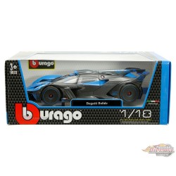 Bugatti Bolide (bicolore bleu et gris foncé métallisé) - Bburago 1/18 - 18-11047 BL - Passion Diecast 