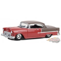 1955 Chevrolet Bel Air in Ruby Red and Matte Bronze - California Lowriders Series 3 -1/64 Greenlight - 63040 A Passion Diecast
