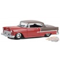 1955 Chevrolet Bel Air in Ruby Red and Matte Bronze - California Lowriders Series 3 -1/64 Greenlight - 63040 A