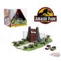 Jada Jurassic Park avec 2 véhicules - Scène Nano - Jurassic Park - Diorama Hollywood Rides - Jada - 1/87 - 34244