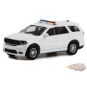 Police - 2022 Dodge Durango Pursuit with Light Bar and Push Bar in White - Hobby Exclusive - 1/64 Greenlight - 43003 B