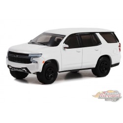 Police - 2022 Chevrolet Tahoe Police Pursuit (SANS LUMIÈRE ET BARRE DE POUSSOIR) - Hobby Exclusive - 1/64 Greenlight - 43001 A