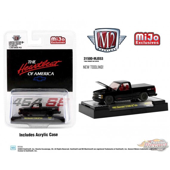 1992 Chevrolet C1500 SS454 Black - M2 Machine - Hobby Exclusive - 1:64 - 31500-MJS53 Passion Diecast