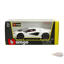 Lamborghini Countach LPI 800-4 (Blanc) - Bburago 1-24 - 18-21102 WH - Passion Diecast 