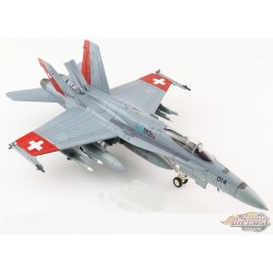McDonnell Douglas F/A-18C Hornet Swiss Air Force 11 Staffel Tigers, Meiringen AB, Switzerland 2014 / Hobby Master 1:72 HA3572