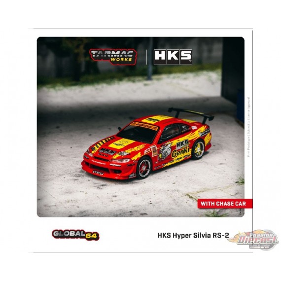 HKS Hyper Silvia RS-2 - Red - Tarmac - 1/64 - T64G-023-HKS - Passion Diecast