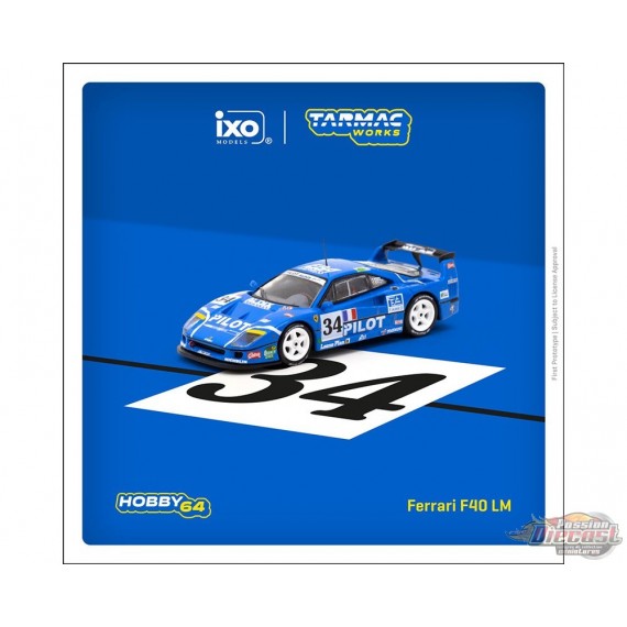 Ferrari F40 LM 24h of Le Mans 1995 M. Ferté / O. Thévenin / C. Palau - Tarmac - 1/64 - T64-075-95LM34 Passion Diecast