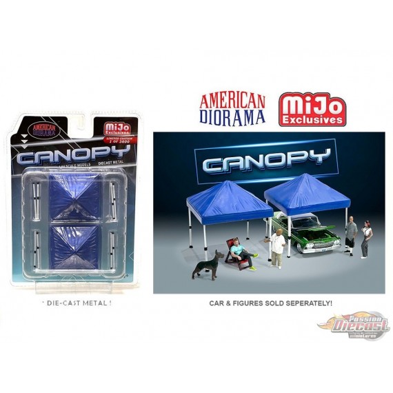 2 Pack Canopy Set - 2 pieces Diecast - American Diorama - 1-64 - AD-76517MJ Passion Diecast
