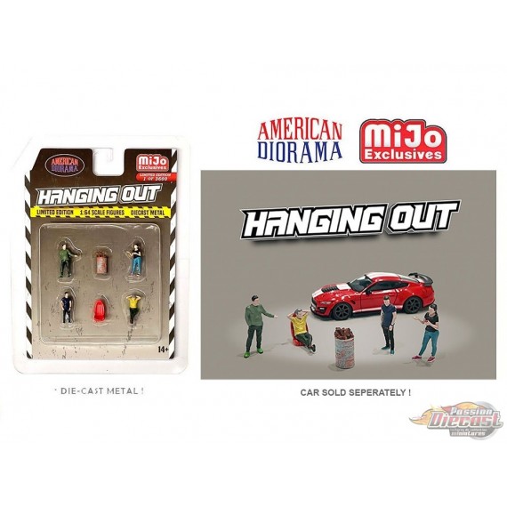 Hanging Out Set - 6 pieces Diecast - American Diorama - 1/64 - AD-76514MJ Passion Diecast