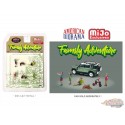 Family Adventure Set - 6 pieces Diecast - American Diorama - 1/64 - AD-76513MJ