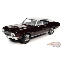 1970 Buick GS Stage 1 Hardtop dans Burgundy Mist - MCACN - Auto World / American Muscle - 1/18 - AMM1296 Passion Diecast