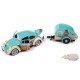 Rat Fink -1966 VW Beetle with Tear Drop Trailer and Rat Fink Figure - Auto World - 1/24 - 24017 Passion Diecast