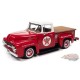 Texaco Truck Series No.39 - 2022 1956 Ford F100 Service Station Pickup Truck Rouge - Auto World & Round 2 - 1/24 - CP7961