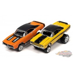 Hemi Zinger Pack - 1970 Plymouth Road Runner - 1969 Dodge Charger R/T - Set de 2 - Johnny Lightning 1:64 - JLSP318 A