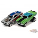 Hemi Zinger Pack - 1970 Plymouth Road Runner - 1969 Dodge Charger R/T - Set de 2 - Johnny Lightning 1:64 - JLSP318 B