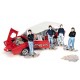 Monkeemobile - Red body with Flat White Roof and Monkees Graphics - Auto World - 1/18 - AWSS144 - Passion Diecast 