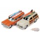 Surf Rods Pack - 1950 Mercury Woody Wagon - 1959 Cadillac Ambulance- Set de 2 - Johnny Lightning - 1:64 - JLSP343 B