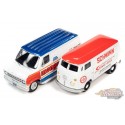 BMX/Freestyle Bikes Pack - Schwinn 1965 VW Type 2 - Mongoose 1976 Ford Van - Set de 2 - Johnny Lightning - 1:64 - JLSP342 A