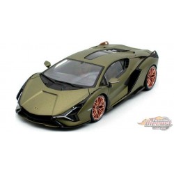 Lamborghini Sián FKP 37 (Matte Green) -  Bburago 1/24 - 18-21099GRN - Passion Diecast
