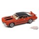 1972 Oldsmobile 442 W30 en poly orange flamme avec toit noir, capot et bandes latérales - Johnny Lightning - 1/64 - JLSP339 A