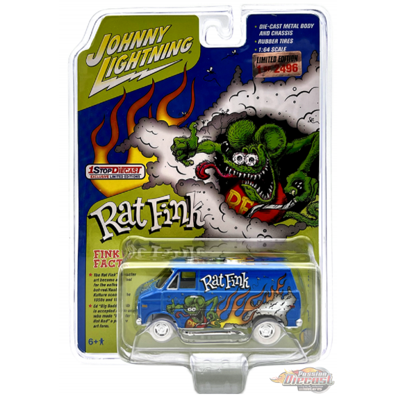 CHASE 1977 Chevrolet G-20 Van Rat Fink Custom - Exclusivité 1-Stop - Johnny Lightning 1/64 - JLCP7409GR