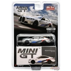 CHASE Mini GT - 1:64 - BMW M4 M-Performance (G82) Apine White - Mijo Exclusives USA - MGT00346GR Passion Diecast