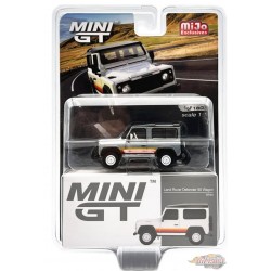 CHASE Mini GT - 1:64 - Land Rover Defender 90 Wagon Blanc - Mijo Exclusives USA - MGT00378GR