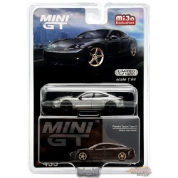 CHASE Porsche Taycan Turbo S Gris volcan métallisé - Mini GT - 1:64  - MGT00433GR Passion Diecast