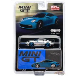 CHASE Porsche 911 (992) Carrera S Bleu Miami - Mini GT - 1:64  - MGT00435GR Passion Diecast