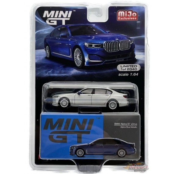 CHASE BMW Alpina B7 xDrive Bleu Alpina Métallisé - Mini GT - 1:64 - MGT00471GR Passion Diecast