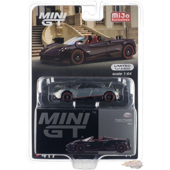 CHASE Pagani Huayra Roadster Noir - Mini GT - 1:64 - MGT00417GR Passion Diecast