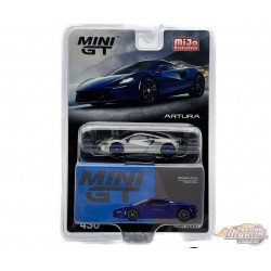 CHASE McLaren Artura Volcano Blue - Mini GT - 1:64  - MGT00430GR Passion Diecast