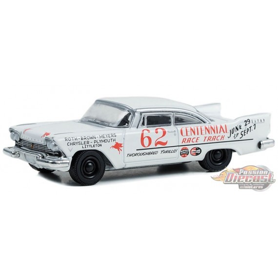 No.62 Joe Giba - 1957 Plymouth Savoy - Pikes Peak International Hill Climb Series 1 - 1/64 Greenlight - 13330 A