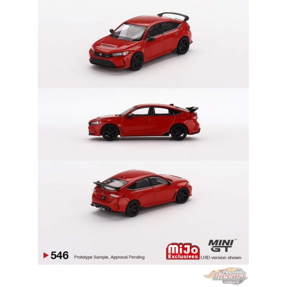 Honda Civic Type R Rallye Rouge 2023 Avec Jante Advan GT - Mini GT - 1:64 - MGT00546 Passion Diecast