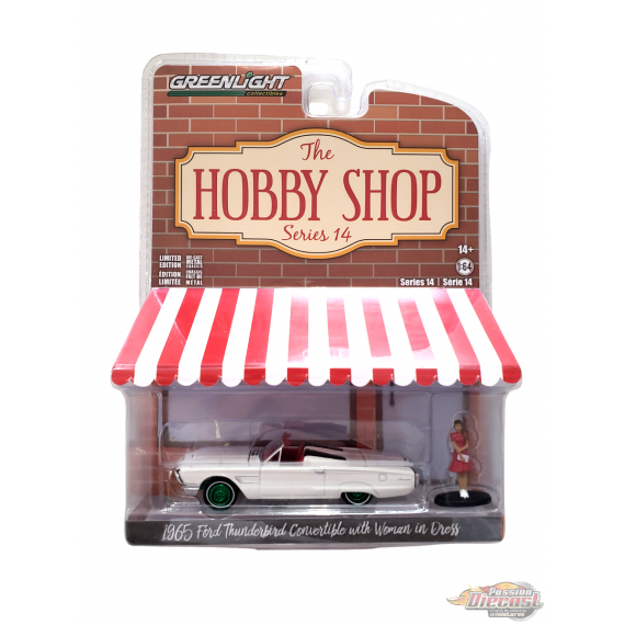 GreenMachine 1965 Ford Thunderbird Cabriolet (Tonneau Cover) - The Hobby Shop Series 14 - 1/64 Greenlight - 97140 BGR