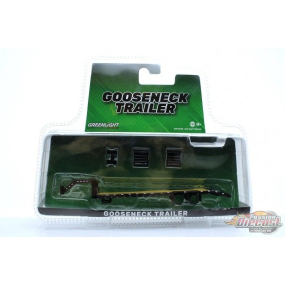 GreenMachine Gooseneck Trailer in Black - Hobby Exclusive - 1/64 Greenlight - 30390GR